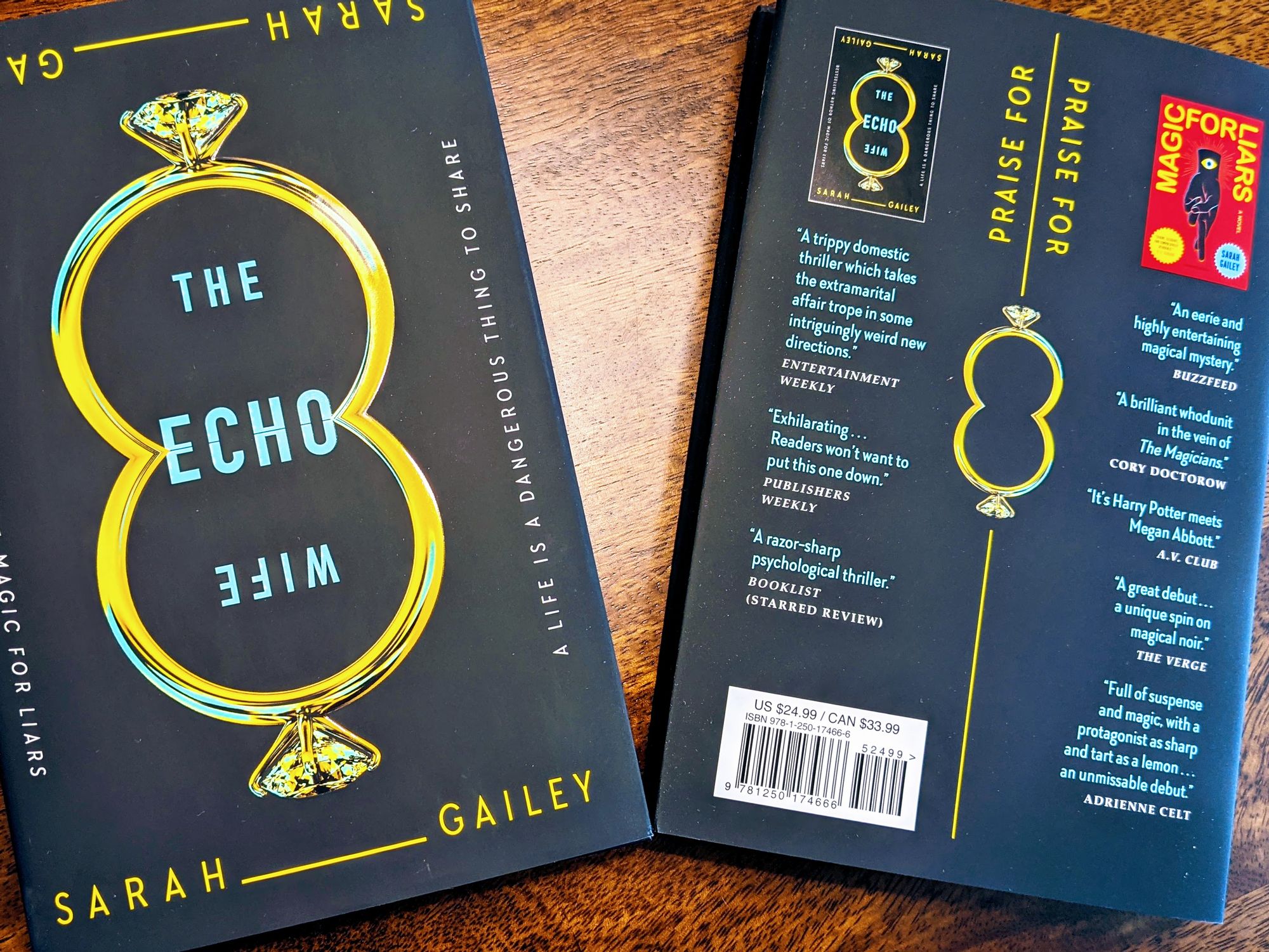 The front and back covers of The Echo Wife, which comes out next week. Did I mention it comes out next week?