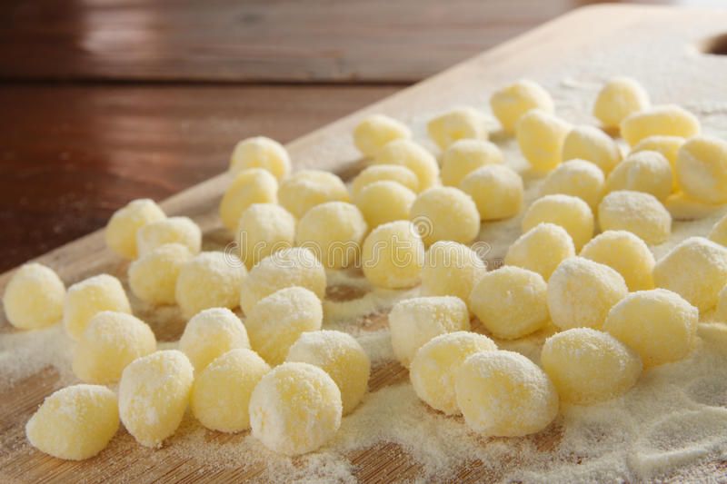 Uncooked Gnocchi pasta stock image. Image of eating, gourmet - 16995201